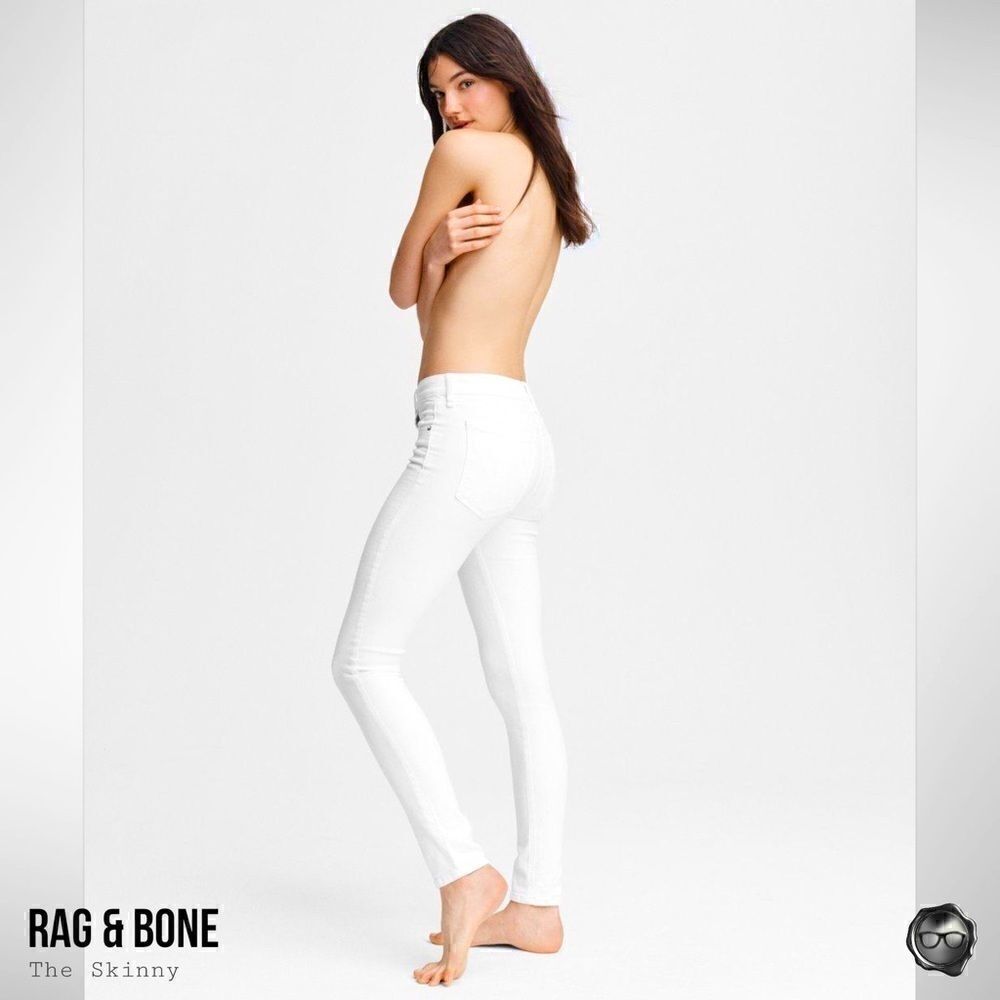 RAG & BONE THE SKINNY - SLIM FIT JEAN IN BRIGHT WHITE NWT STRETCH SUMMER WEEKEND